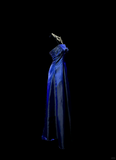 Retro A line Halter Royal Blue Satin Beaded 18th Birthday Dress Prom Dress Birthday Outfits For Women HZ1121