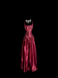 Vintage A line Straps Burgundy Satin Long Prom Dress Party Dress Graduation Dresses HZ1121