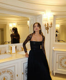 Sexy A line Strapless Black Prom Dresses With Jacket Formal Summer Wedding Guest Dresses Wedding Guest Outfits HZ1121
