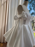 Sexy A line Spaghetti Straps Satin Corset Short Homecoming Dress Summer Hoco Dresses Cocktail Dress Birthday Outfits HZ1121