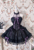 Vintage Ball Gown Halter Black/Purple Tulle Lace 22nd Birthday Dress Lolita Dress Cute Lolita Outfits HZ1121