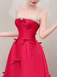 Modest A-Line Spaghetti Straps Birthday Dress Burgundy Long Satin Evening Gowns Special Formal Dresses Prom Dresses HZ1121