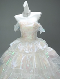 Stunning Off-the-Shoulder Ball Gown Tiered Chiffon Long Quinceanera Dress Saprkly Formal Gowns Vestido De 15 Anos Sweet 16 Dress HZ1121