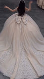 Fairy Off-the-Shoulder Ball Gown Tiered Gauze Appliqu¨¦ Long Quinceanera Dress Formal Gowns Sweet 16 Dress HZ1121