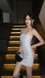 Sexy Strapless Sheath Short Birthday Dresses White Homecoming Dresses HZ1121