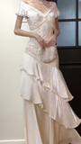 Elegant V-neck Sheath Chiffon Long Prom Dresses White Formal Evening Dresses HZ1121