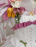 Cute Sweetheart Neck Ball Gown Floral Chiffon Short Birthday Dresses Sweet Lolita Dresses HZ1121