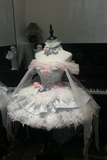Cute Off-the-shoulder Ball Gown Short Birthday Dresses Sweet Pale Blue Lolita Dresses HZ1121