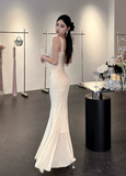 Elegant Straps Mermaid Chiffon Long Prom Dresses, Formal Evening Dresses HZ1121