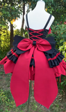 Cute Spaghetti Strap Ball Gown Short Birthday Dresses Red Lolita Dresses HZ1121