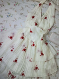 Vintage Halter A-Line Chiffon Birthday Dresses, White Homecoming Dresses HZ1121
