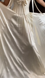 Simple Sheath Off-the-shoulder Wedding Dresses, Ivory Bridal Gowns HZ1121