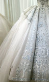 Timeless Strapless Ball Gown Tulle Wedding Dresses White Bridal Gowns HZ1121