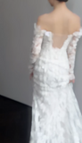 Simple Off-the-shoulder Mermaid Wedding Dresses Lace White Bridal Gowns Long Sleeve Bridal Dresses HZ1121