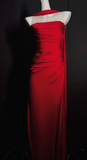 Elegant Jewel Sheath Long Prom Dresses Satin Burgundy Evening Dresses Sleeveless Formal Dresses HZ1121