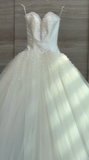 Timeless Sweetheart Neck Ball Gown Long Wedding Dresses Tulle White Bridal Gowns Sleeveless Bridal Dresses HZ1121