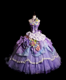 Gorgeous Ball Gown Purple Long Prom Dresses Tulle Sleeveless Purple Quinceanera Dresses Sweet 16 Dresses HZ1121