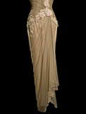 Vintage Sheath Straps Chiffon Gold Mother Of Bride Dress Party Gown Tea Length For Summer Women HZ1121
