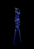 Elegant Glamour Mermaid Halter Royal Blue Satin Long Prom Dresses Party Dress Evening Dress HZ1121