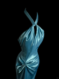 Elegant Glamour Mermaid Halter Blue Satin Long Prom Dresses Party Dress Evening Dress HZ1121