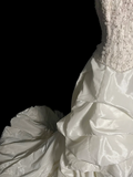 Pretty Wedding Dress Ball Gown Halter Ivory Satin Wedding Dresses Bridal Gowns HZ1121