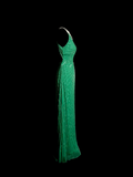 Vintage Mermaid V Neck Backless Green With Beads Long Prom Dresses Party Dress Evening Dress HZ1121