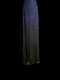 Vintage Mermaid Spaghetti Straps Blue Backless Sequin Long Prom Dresses Party Dress Evening Dress HZ1121