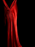 Vintage Mermaid V Neck Sleeveless Satin Long Prom Dresses Ruffles Evening Gowns Evening Dress HZ1121