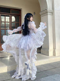 Princess Ball Gown Spaghetti Straps Chiffon Chiffon 22th Birthday Dresses Lolita Dress Cute Lolita Outfits HZ1121