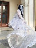 Princess Ball Gown Spaghetti Straps Chiffon Chiffon 22th Birthday Dresses Lolita Dress Cute Lolita Outfits HZ1121