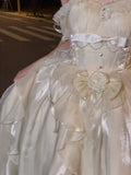 Princess High Low Off The Shoulder Short Sleeves Ivory Floral 16th Chiffon Birthday Dress Lolita Dress 18th Birthday Outfits HZ1121