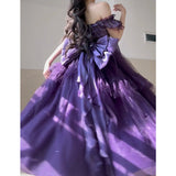 Vintage A line Spaghetti Straps Grape 16th Birthday Dress Lolita Dress Birthday Outfits HZ1121