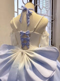 Vintage Ball Gown Off The Shoulder Ombre Blue Chiffon 22th Birthday Dresses Lolita Dress Cute Lolita Outfits HZ1121