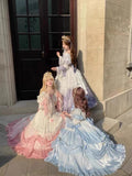 Vintage Ball Gown Off The Shoulder Short Sleeves Spring 16th Birthday Dress Lolita Summer Dress 18th Birthday Outfits HZ1121