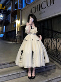 Vintage Ball Gown Off The Shoulder Short Sleeves 16th Tulle Birthday Dress Lolita Dress Birthday Outfits HZ1121