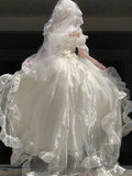 Princess Ball Gown Off The Shoulder Short Sleeves Ivory Floral 16th Chiffon Birthday Dress Lolita Dress 18th Birthday Outfits HZ1121