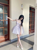 Princess Ball Gown Spaghetti Straps Chiffon Chiffon 22th Birthday Dresses Lolita Dress Cute Lolita Outfits HZ1121