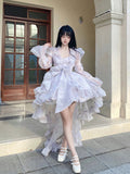 Princess Ball Gown Spaghetti Straps Chiffon Chiffon 22th Birthday Dresses Lolita Dress Cute Lolita Outfits HZ1121
