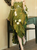 Pretty Mermaid Spaghetti Straps Green Summer 18th Birthday Dress Lolita Dress Birthday Outfits HZ1121