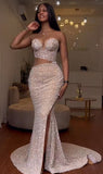 Gorgeous Mermaid Sweetheart Sequin Slit Long Prom Dress Party Dress Graduation Dresses HZ1121