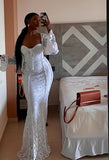 Gorgeous Mermaid Sweetheart White Lace Black Girl 23rd Birthday Dress Prom Dress Birthday Outfits For Women HZ1121