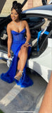 Gorgeous Mermaid Sweetheart Royal Blue 23rd Birthday Dress Prom Dress Birthday Outfits For Women HZ1121