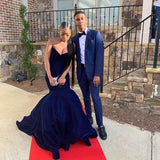Gorgeous Mermaid Sweetheart Royal Blue Velvet 23rd Birthday Dress Prom Dress Birthday Outfits For Women HZ1121