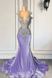 Pretty Mermaid V Neck Silver Beads Sequin 18th Birthday Dress Prom Dress Birthday Outfits For Women HZ1121
