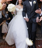 Dreamy Wedding Dress Ball Gown Off The Shoulder Lace Wedding Dresses Bridal Gowns HZ1121