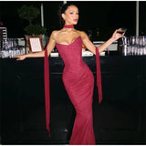 Sexy Mermaid Sweetheart Chiffon Prom Dresses Formal Summer Wedding Guest Dresses Wedding Guest Outfit HZ1121