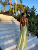 Sexy A line One Shoulder Yellow Backless Long Prom Dresses Formal Summer Wedding Guest Dresses Wedding Guest Outfit HZ1121