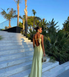 Sexy A line One Shoulder Yellow Backless Long Prom Dresses Formal Summer Wedding Guest Dresses Wedding Guest Outfit HZ1121