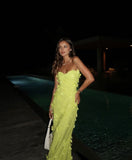 Modest A line Sweetheart Chiffon Yellow Prom Dresses Formal Summer Spring Wedding Guest Dresses Wedding Guest Outfit HZ1121