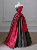 Pretty Ball Gown Strapless Red Long Quinceanera Dress Formal Gowns Vestido De 15 Anos Sweet 16 Dress HZ1121